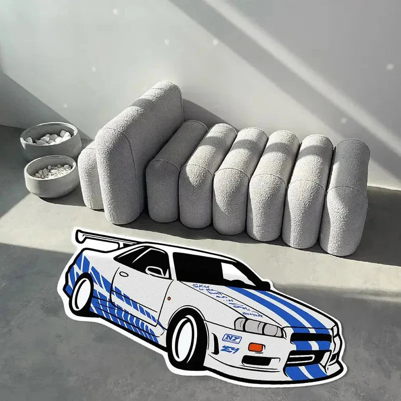 Nissan Skyline Rug Grey