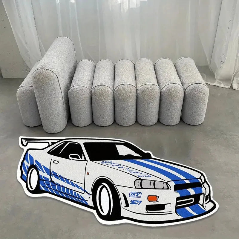 Nissan Skyline Rug Grey