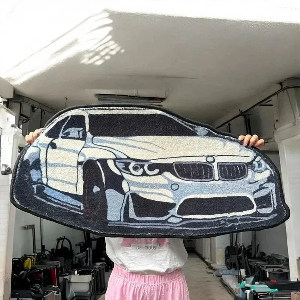 BMW M4 Rug White