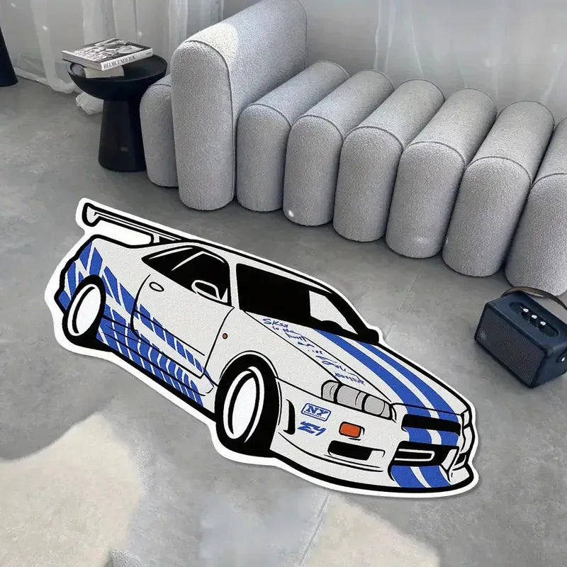 Nissan Skyline Rug Grey